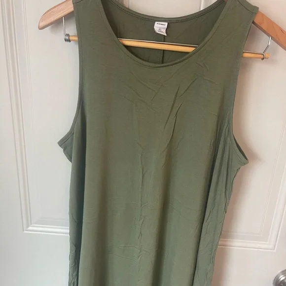 Old Navy Green Sleeveless Swing Dress - Picture 2 of 4